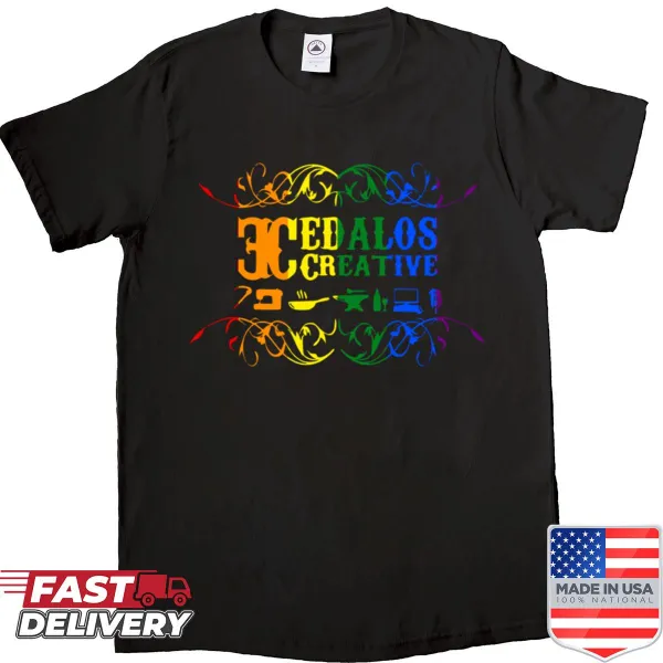 Shirt featuring the Edalos Pride logo