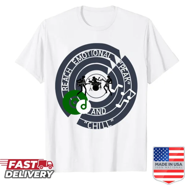 Abstract emotional peak graphic on a shirt