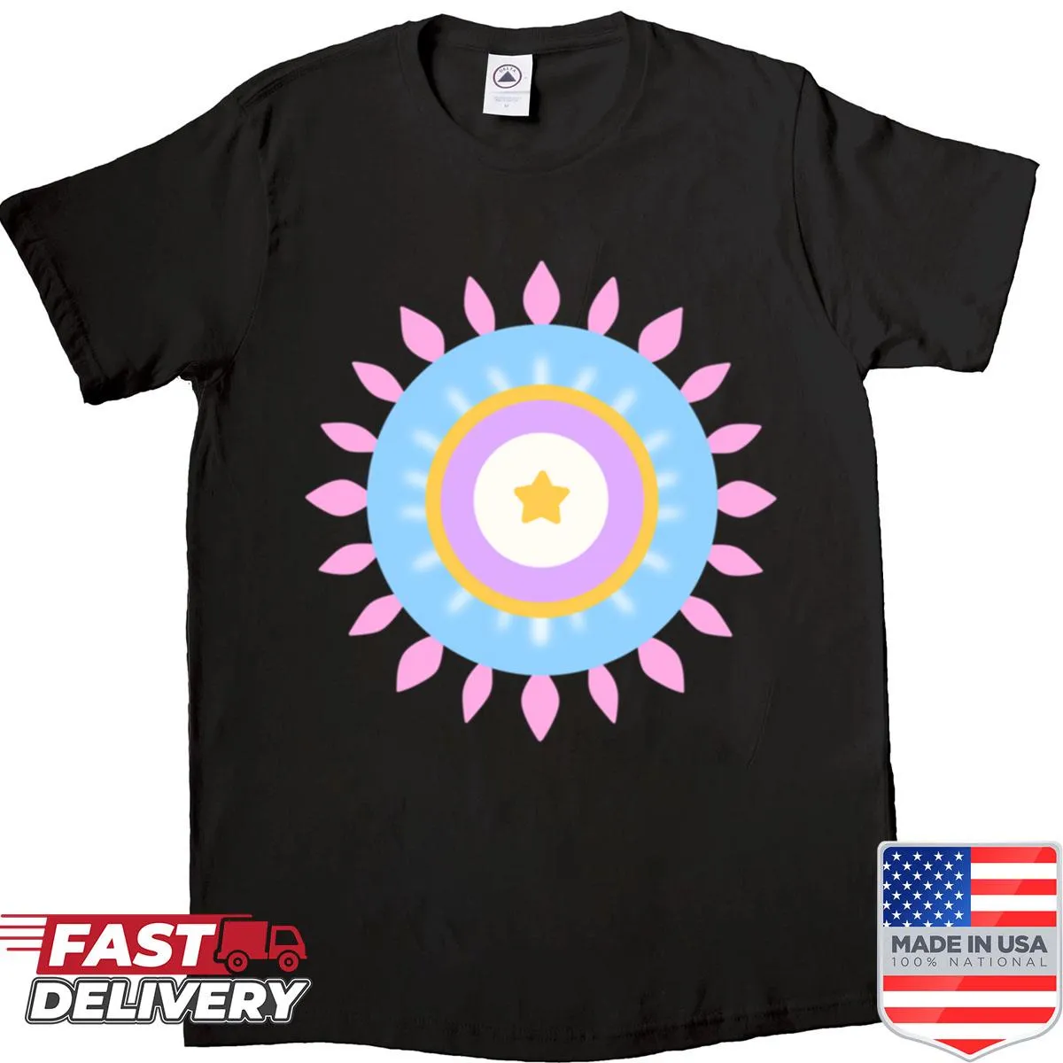 Minimalist evil eye shirt with silhouette design