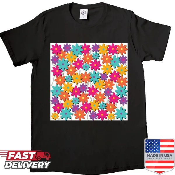 Floral-themed shirt with a positive message celebrating nature