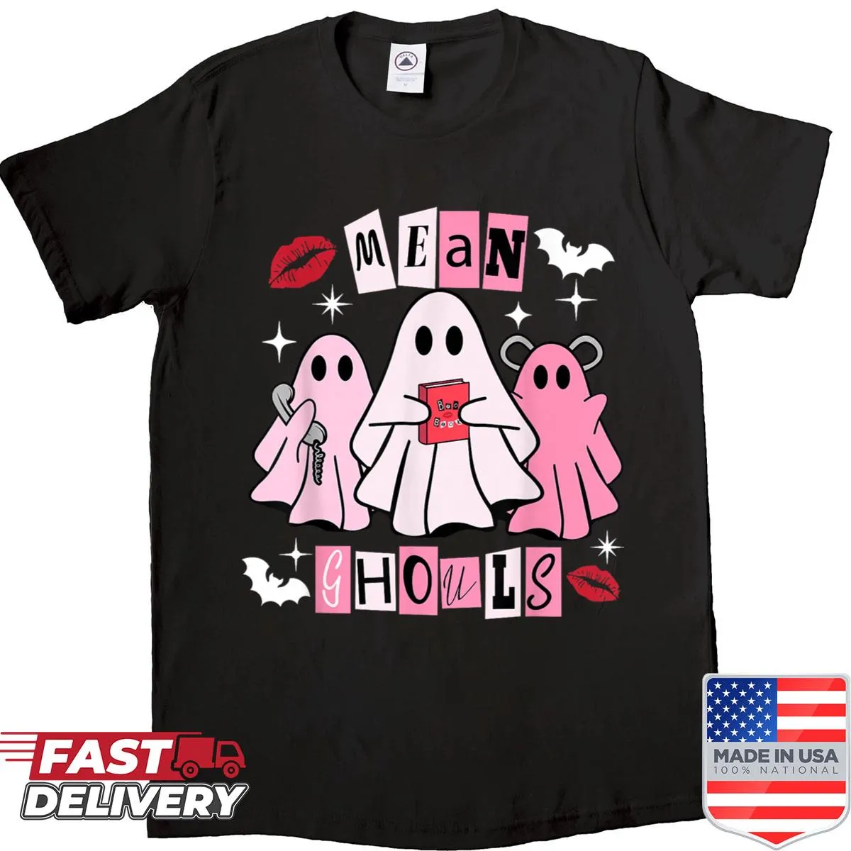 Funny ghost design for Halloween with playful graphics