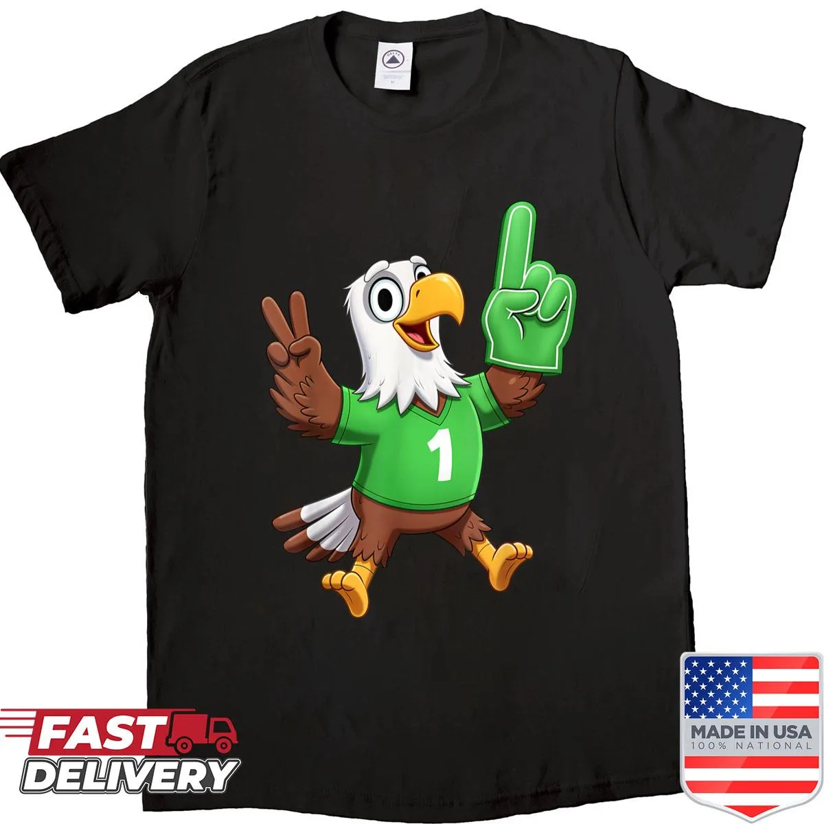 Cartoon bird graphic for kids on a playful t-shirt