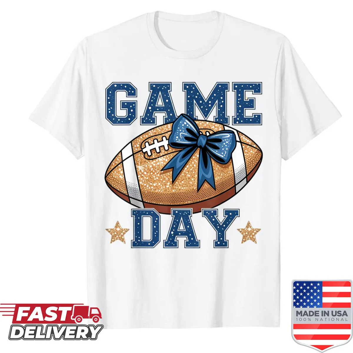 Football Mama graphic on a cozy shirt for moms