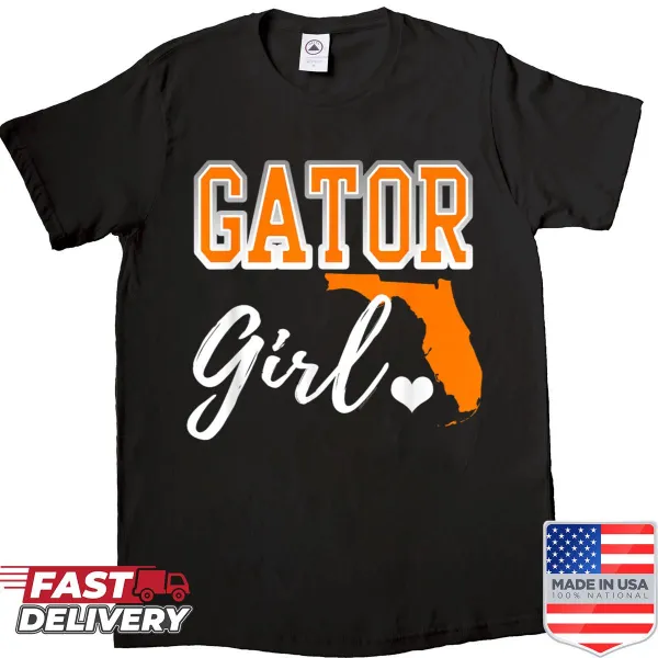 Shirt featuring a heart-shaped Florida map design for women.