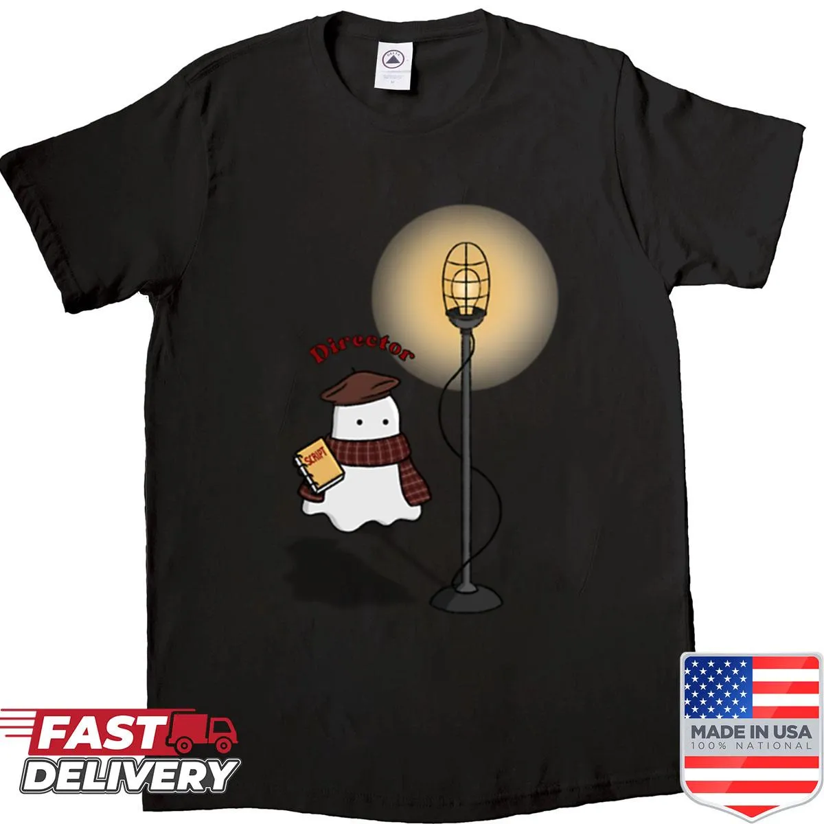 Witty typography shirt featuring 'Ghostlight - Director'