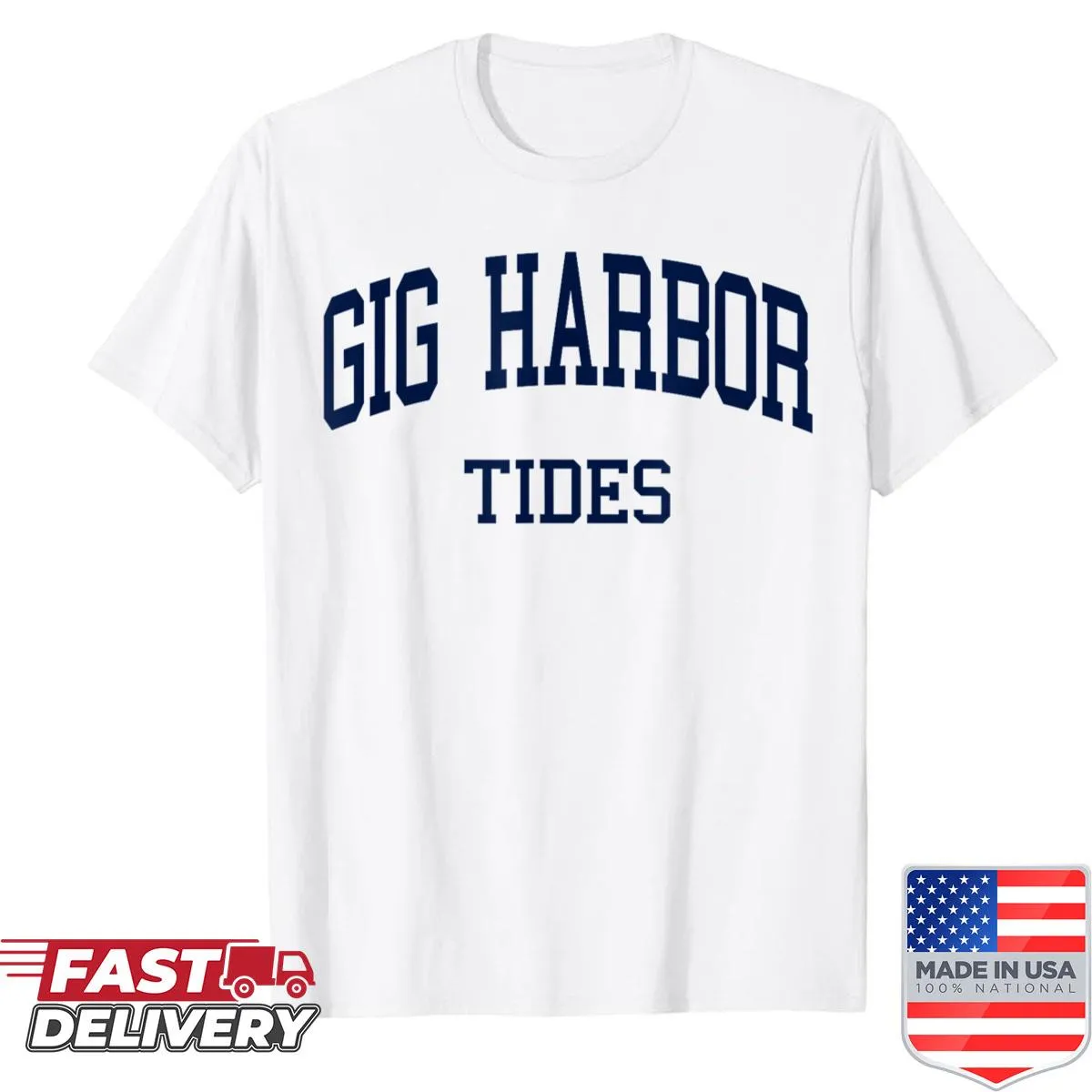 Retro Gig Harbor High School shirt with HS logo