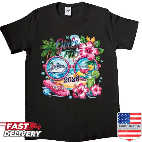 Charming T-shirt celebrating girls trips and summer vacations