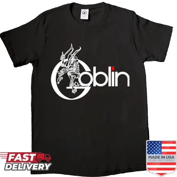 Vintage-style Goblin Rock Band t-shirt with a creative design.