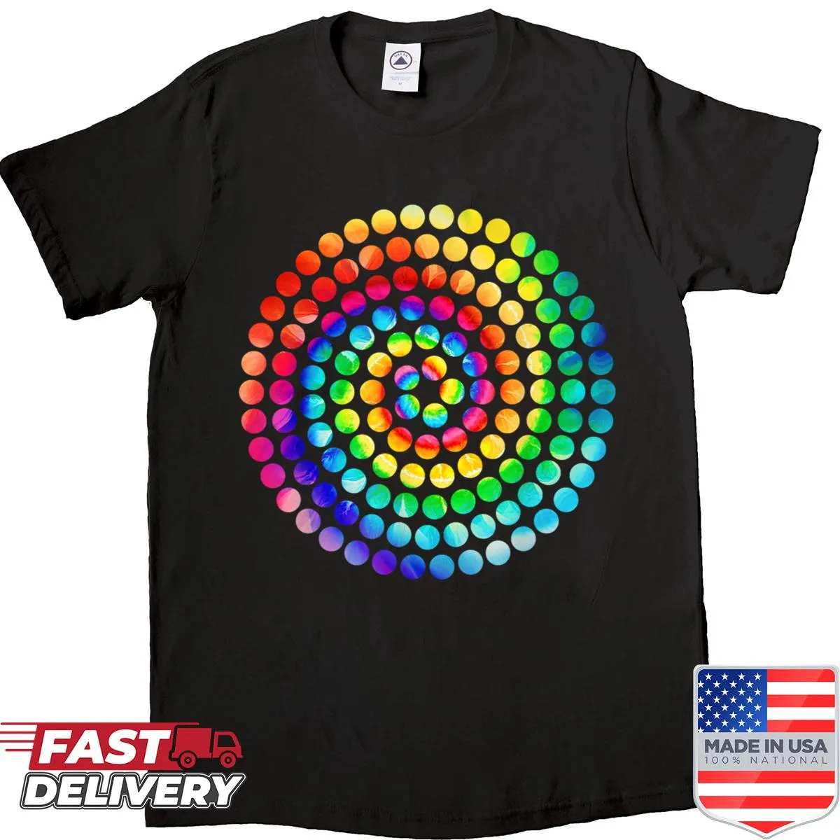 Cheerful polka dot circle design for kids' t-shirt