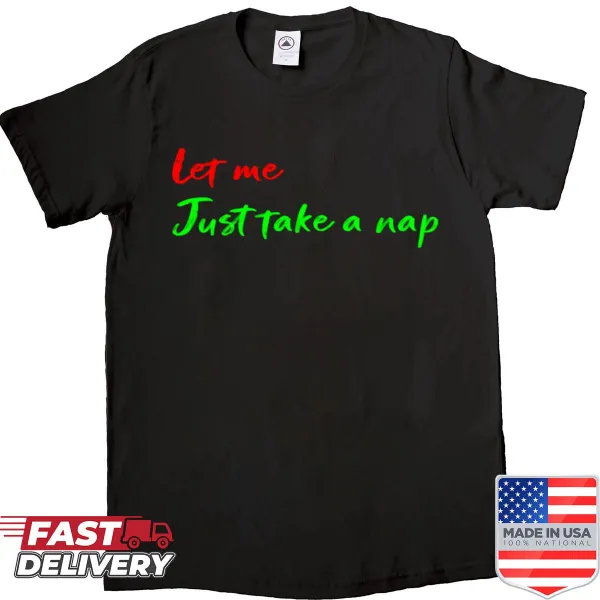 Funny typography shirt stating hobbies include napping