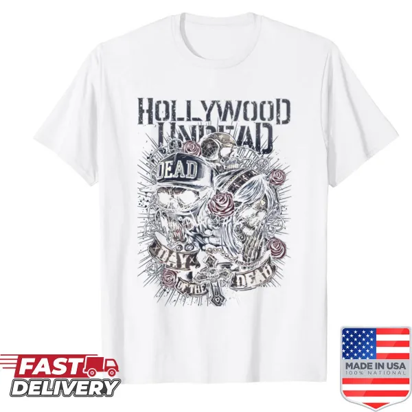 Vintage-style t-shirt honoring Hollywood Undead band