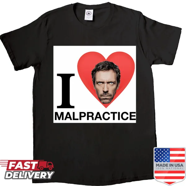 Text graphic reading 'Malpractice Enthusiast' on a t-shirt