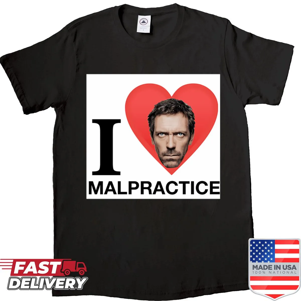 Text graphic reading 'Malpractice Enthusiast' on a t-shirt