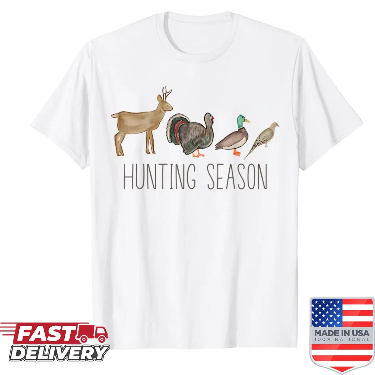 Wildlife-themed T-shirt for kids with playful animal illustrations