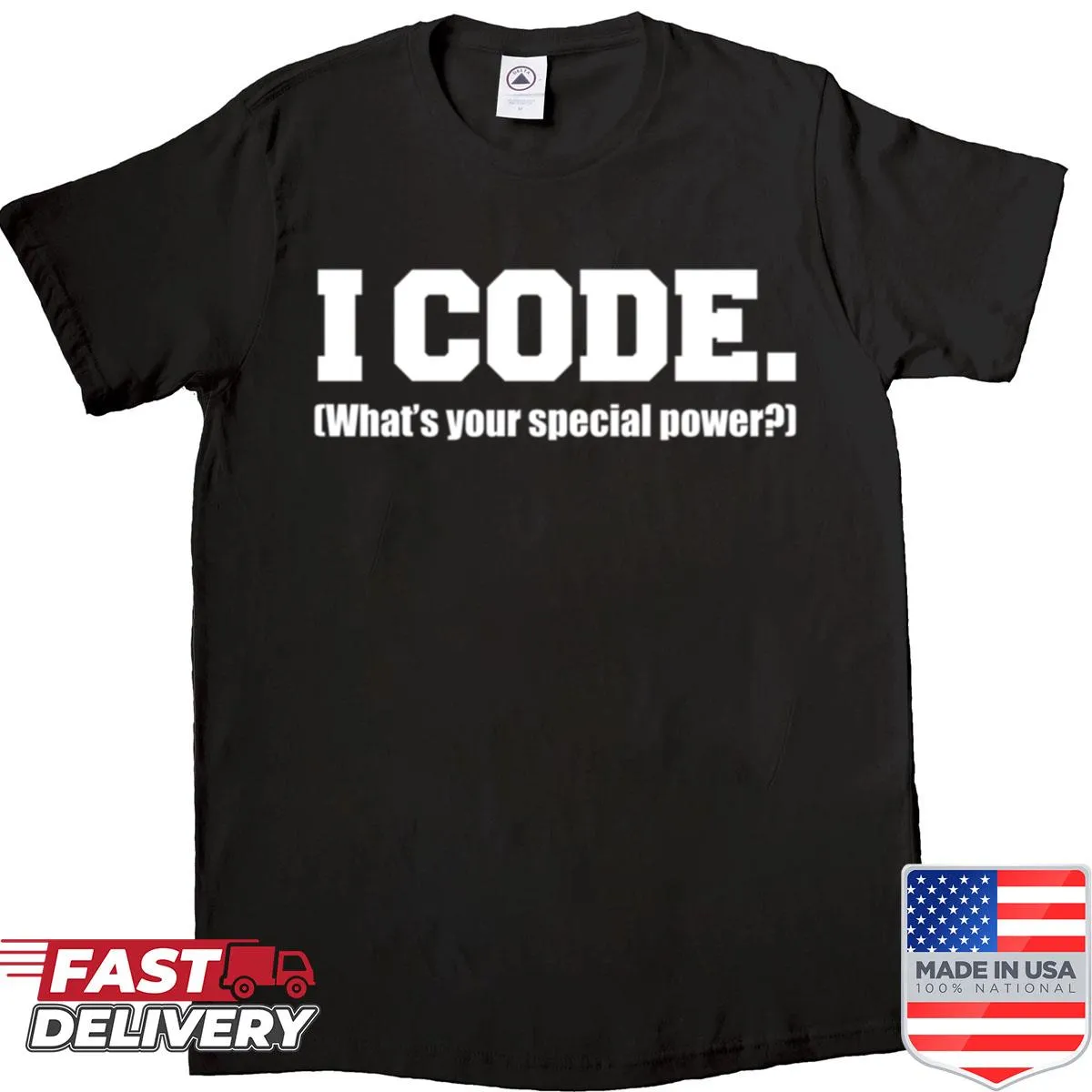 Witty programming themed shirt with coding slogan