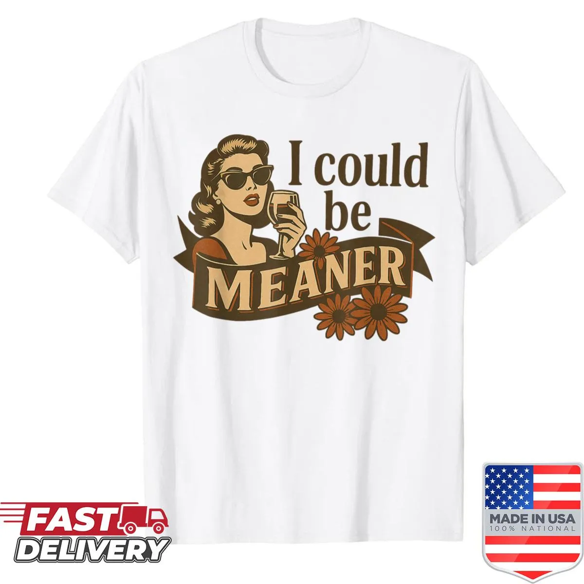 Funny sarcastic saying on a vintage-style women's shirt