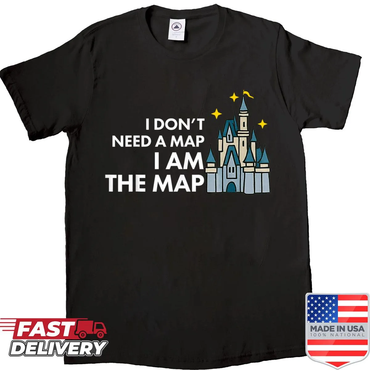 Humorous map navigation slogan t-shirt