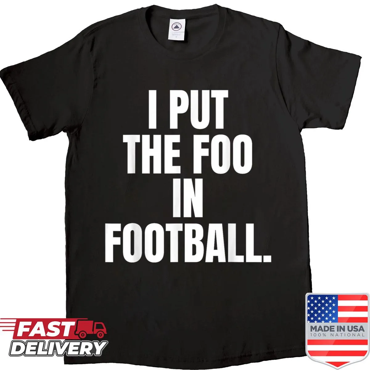 Playful typography design with football humor