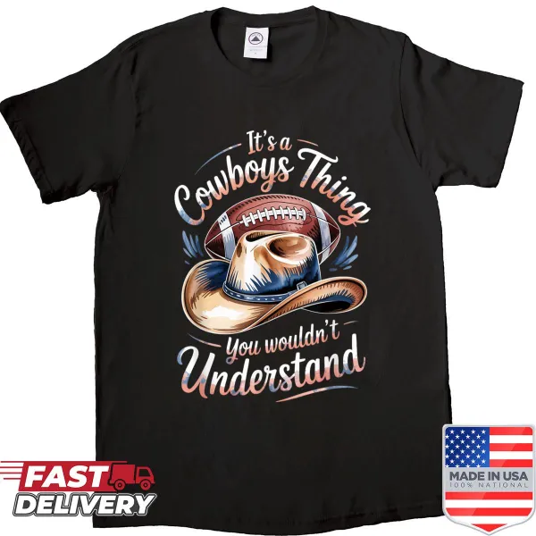 Cowboy-themed shirt with Texas pride saying