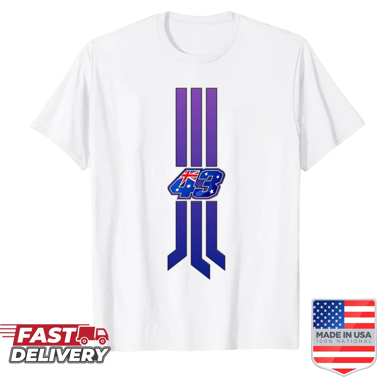 Jack Miller 43 Pramac Yamaha shirt with bold number design