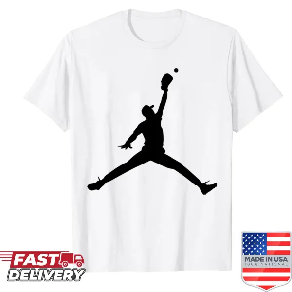 Retro baseball shirt featuring the iconic Jumpman logo