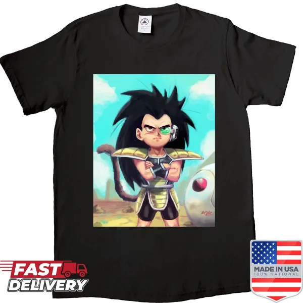 Cartoon shirt featuring Raditz character from anime