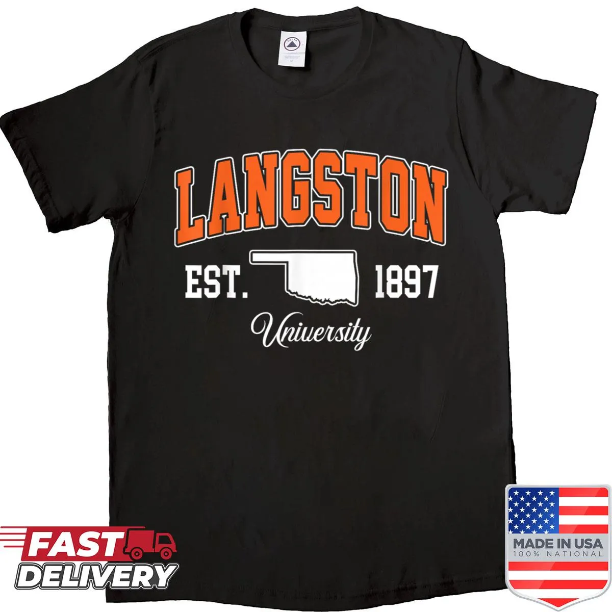 Vintage athletic tee with arch design for active wear
