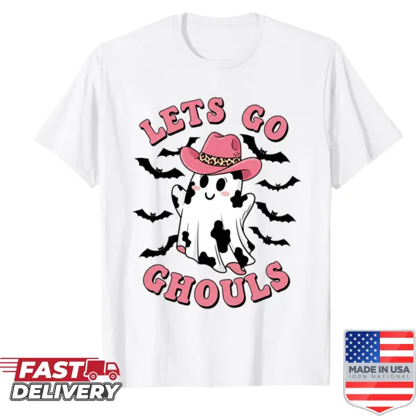 Funny ghost cowboy illustration for Halloween shirt