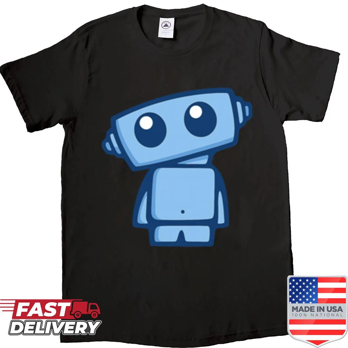 Playful robot graphic shirt
