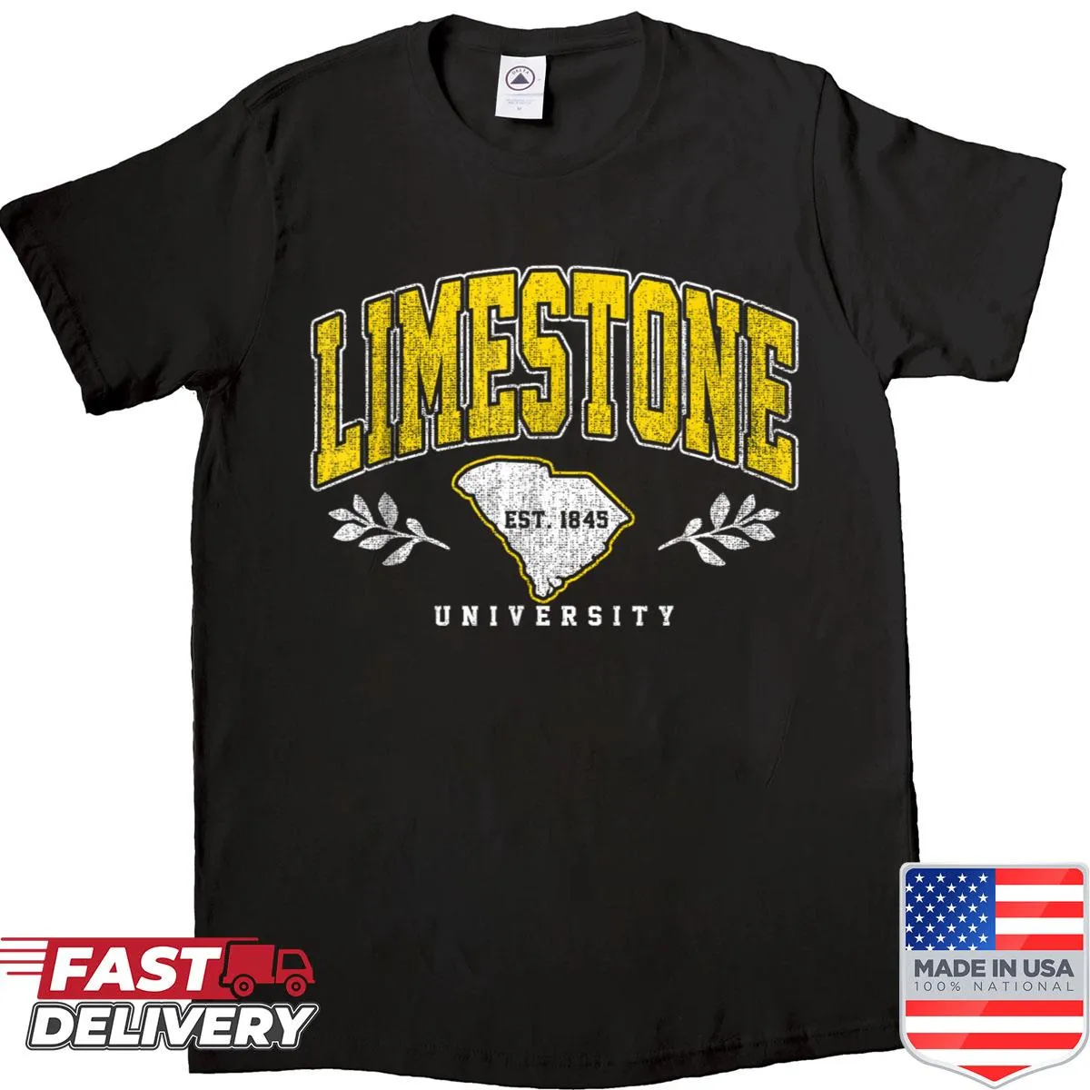 Vintage Limestone Saints Arch Athletic Tee