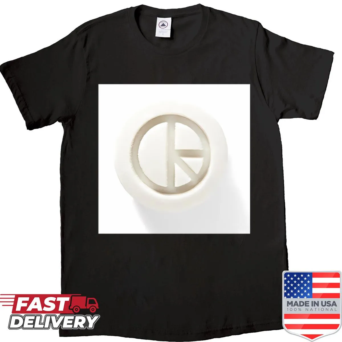 T-shirt featuring bold typography representing the word Love