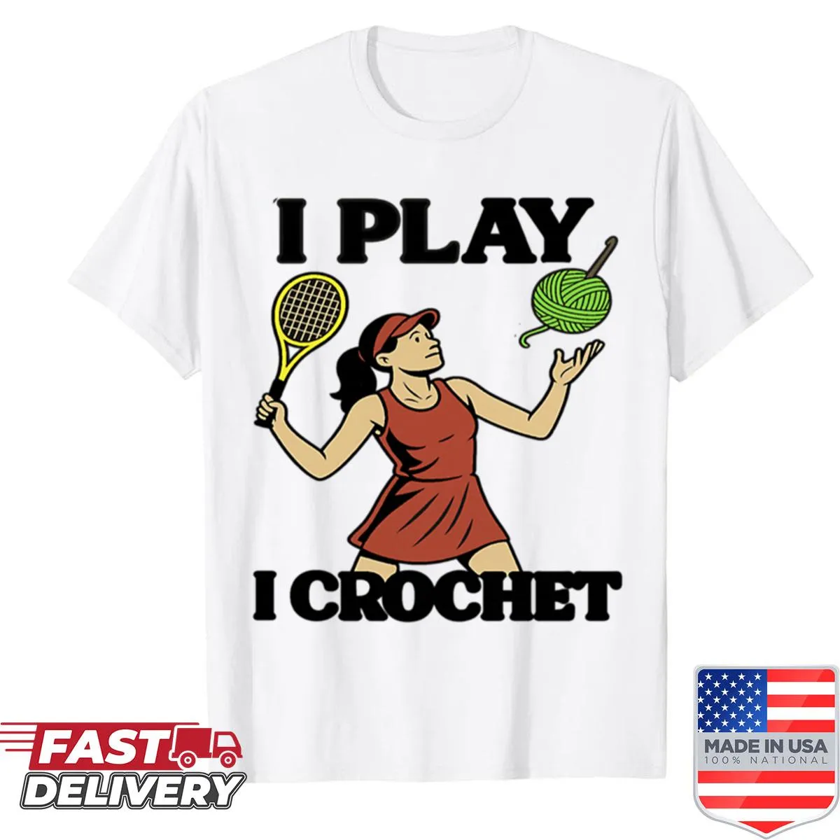 Tennis rackets and crochet hooks design
