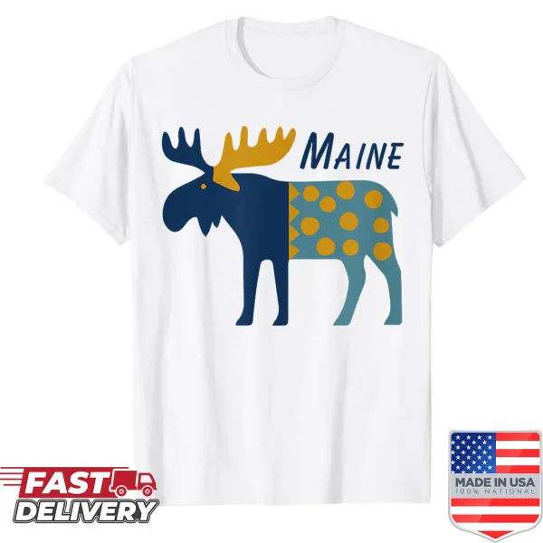 Vintage Maine outdoors graphic on a shirt