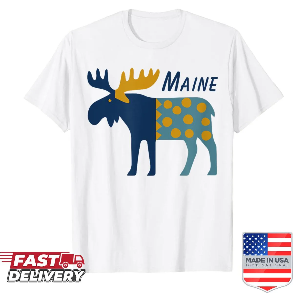 Vintage Maine outdoors graphic on a shirt