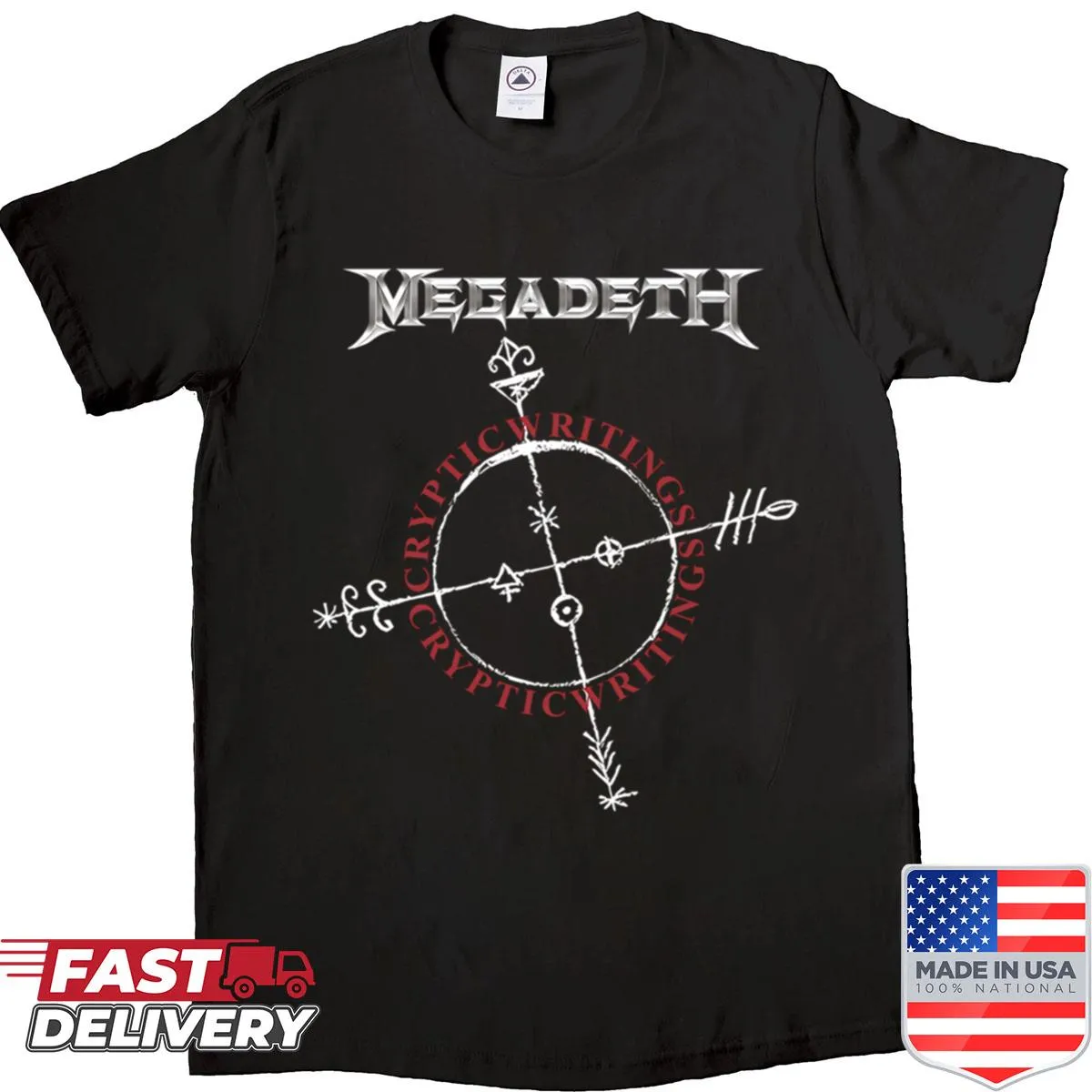 Megadeth band shirt with iconic graphics.