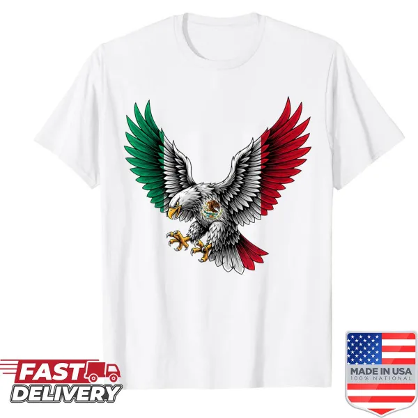 Mexican Flag and Eagle design on Independence Day t-shirt