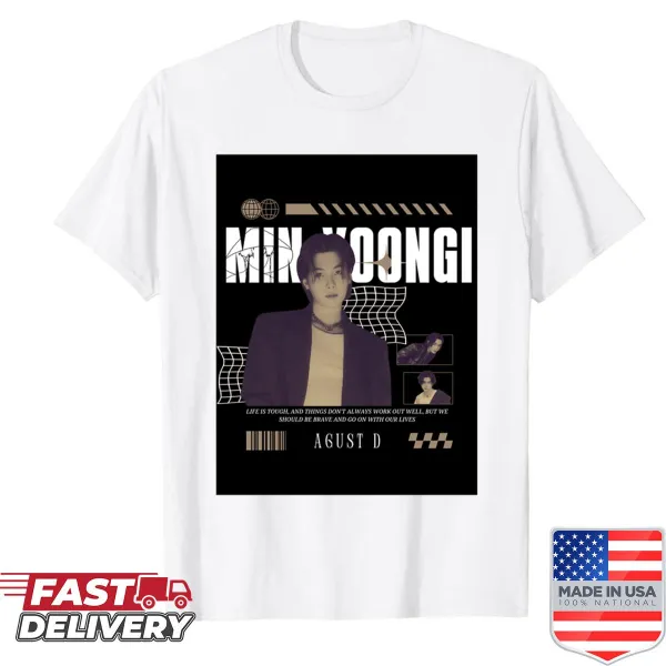 Graphic t-shirt honoring Min Yoongi