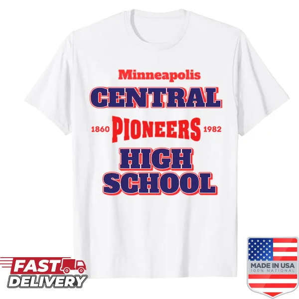 Shirt featuring Minneapolis Central High School name in simple design