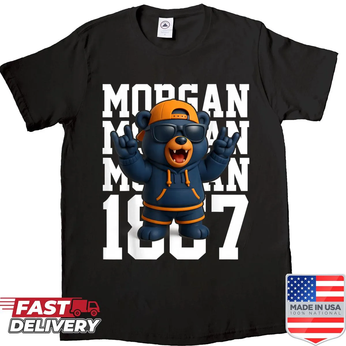 Morgan State University shirt with study era graphic