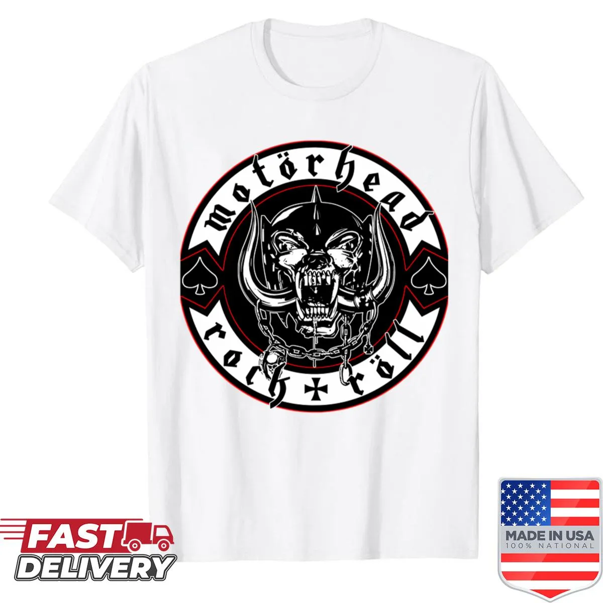 Motorhead and Slipknot band-themed shirt featuring bold graphics