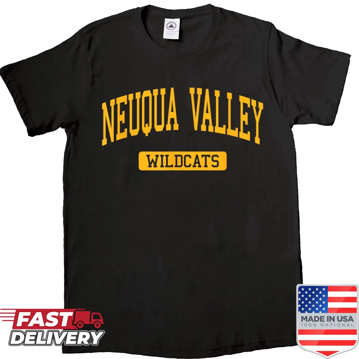 Bold Neuqua Valley High School varsity sports shirt design.