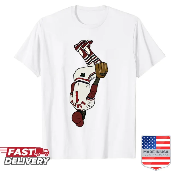 Shirt featuring Ozzie Smith performing a backflip