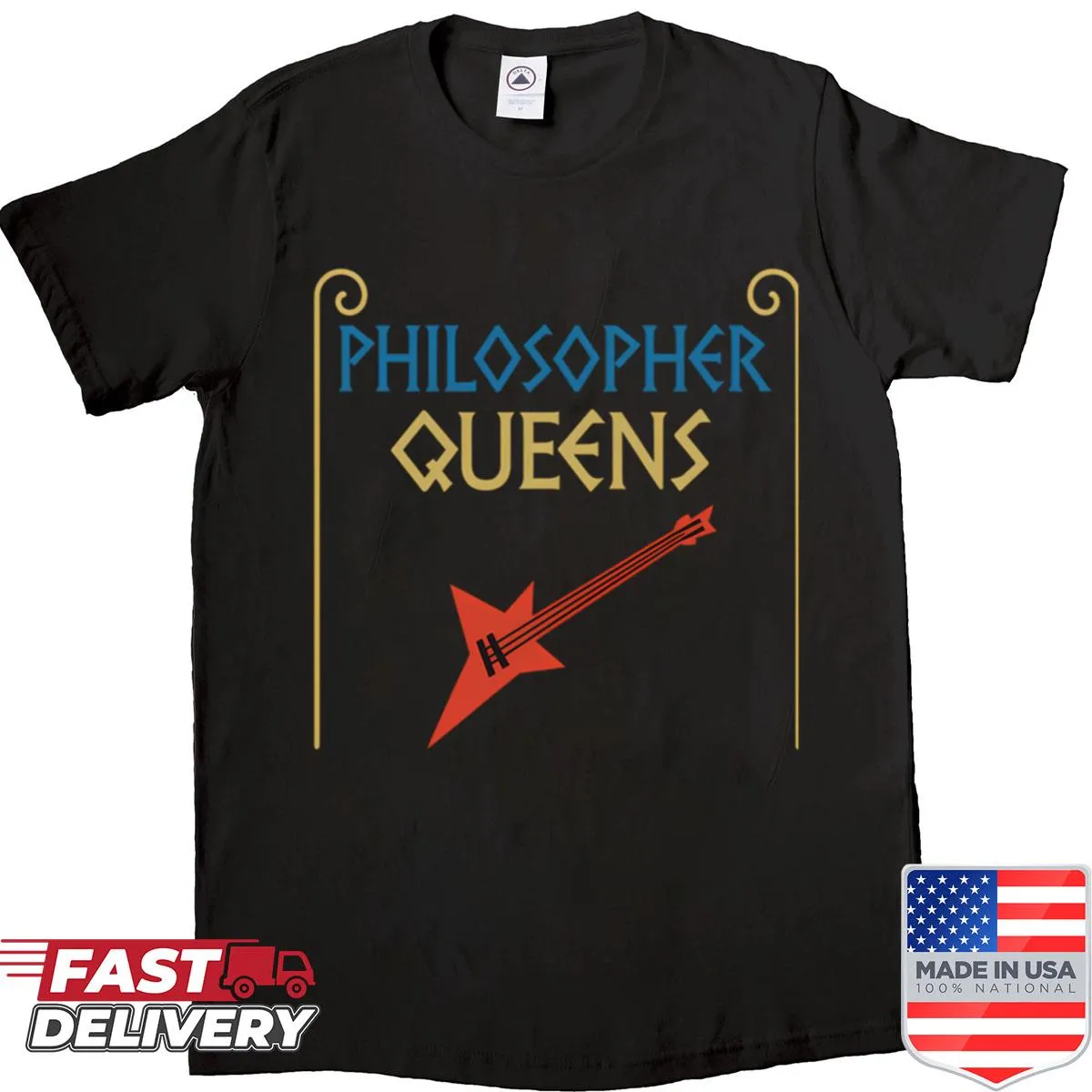 Inspirational shirt featuring 'Philosopher Queens 2025' in elegant typography