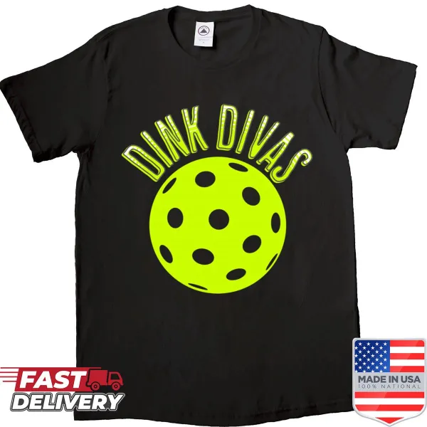 Pickleball Dink Divas shirt with playful typography design