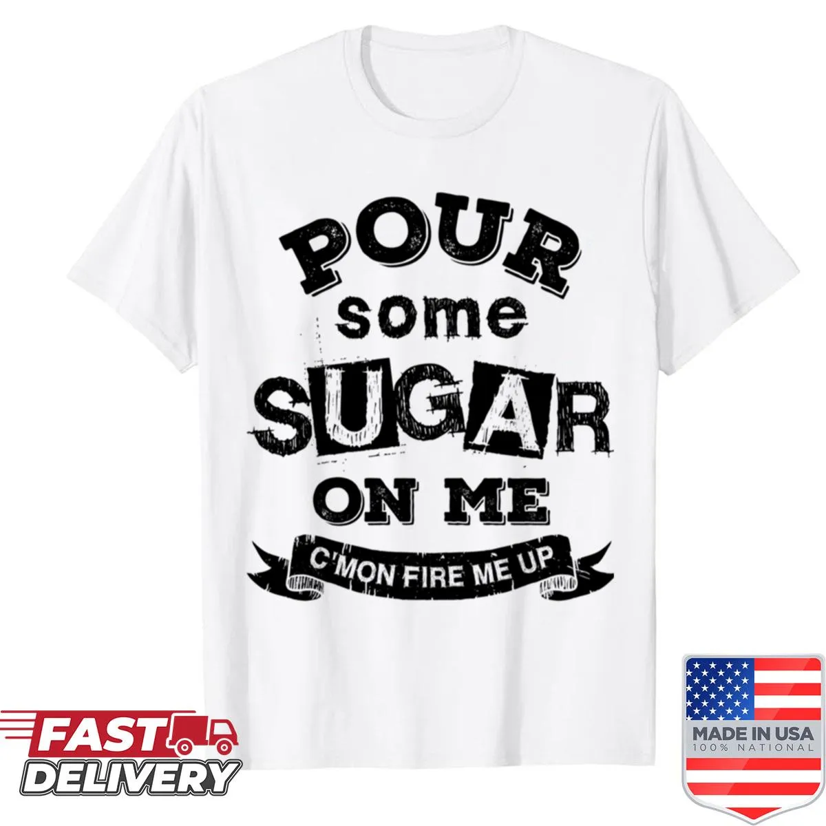 Bold typography shirt inspired by a classic rock song
