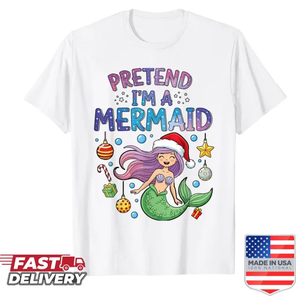 Cute Halloween shirt for kids featuring a mermaid graphic design.