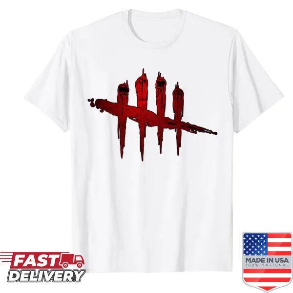 Blood-red logo shirt inspired by horror games