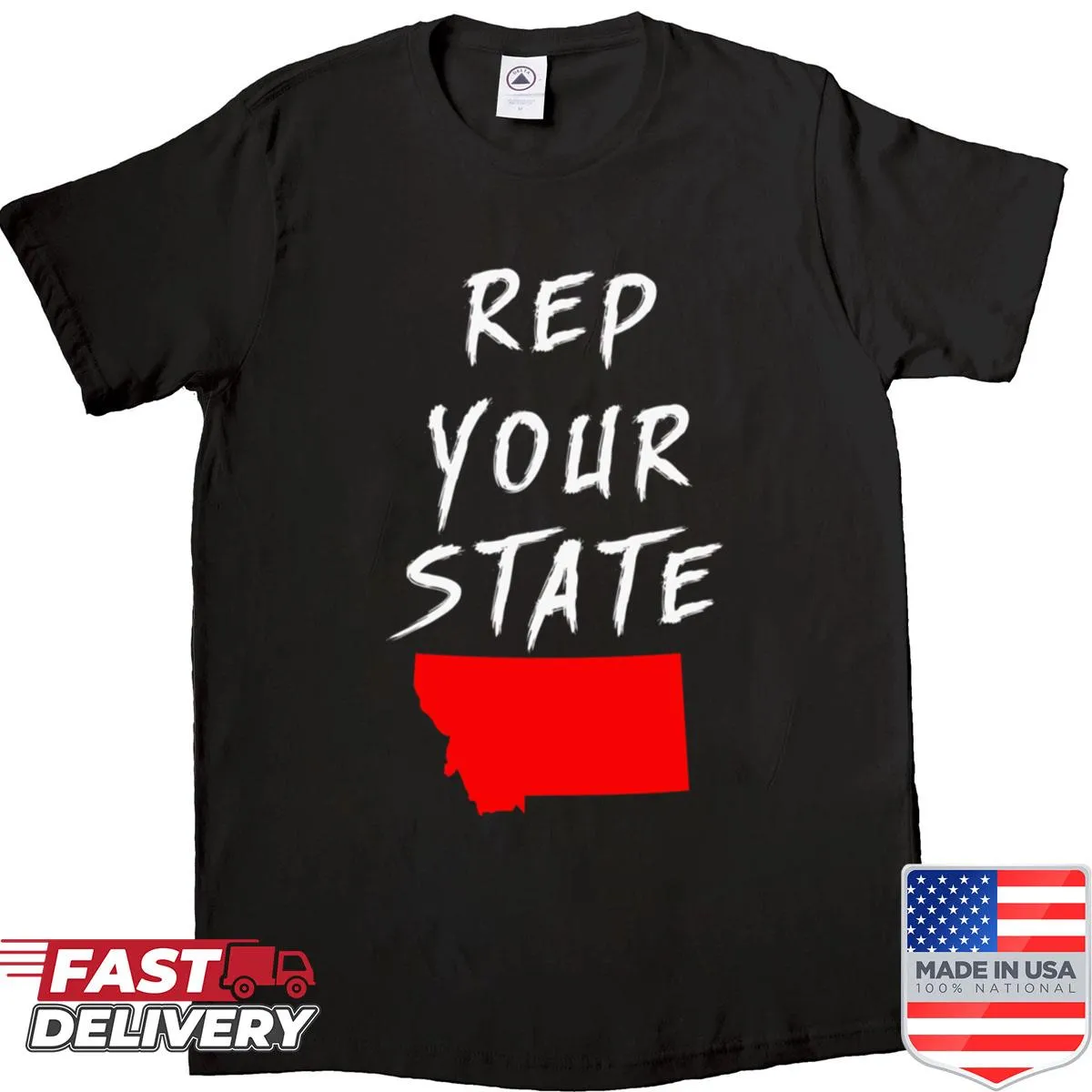 Montana emblem T-shirt celebrating state pride