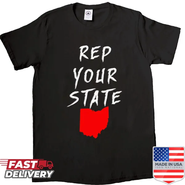 Ohio pride typography T-shirt with bold lettering