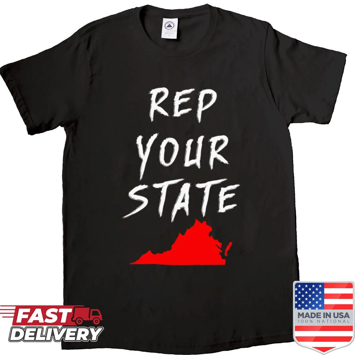 State-themed shirt representing Virginia